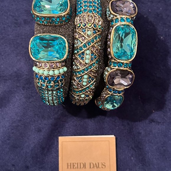 "Triple Play" Crystal Deco Bracelet Set - Picture 2 of 9